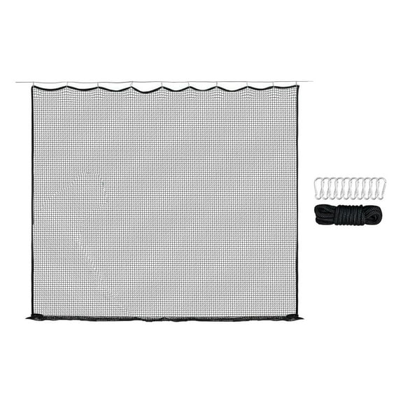 Red de práctica de golf con cuerda de 32,8 pies, portátil, de fácil instalación, de 10 pies x 10 pies, para sóftbol, ​​béisbol, fútbol, ​​hockey y