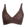 thumbnail image 2 of Qwertyu Jelly Bras for Women Seamless Deep V Push-Up Wireless Bra Leopard Print Supportive Womens Bralettes Coffee Small, 2 of 3