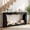 Black, variant on Costway 63” Console Table, 2-Tier Narrow Entryway Table with Wavy Edge Storage Shelf Natural