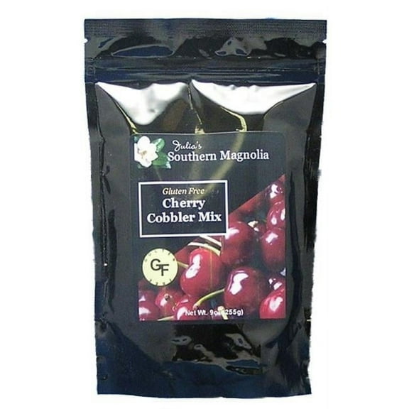 Julias Southern Magnolia SM104 Gluten Free Cherry Cobbler Mix 9oz- Pack of 4