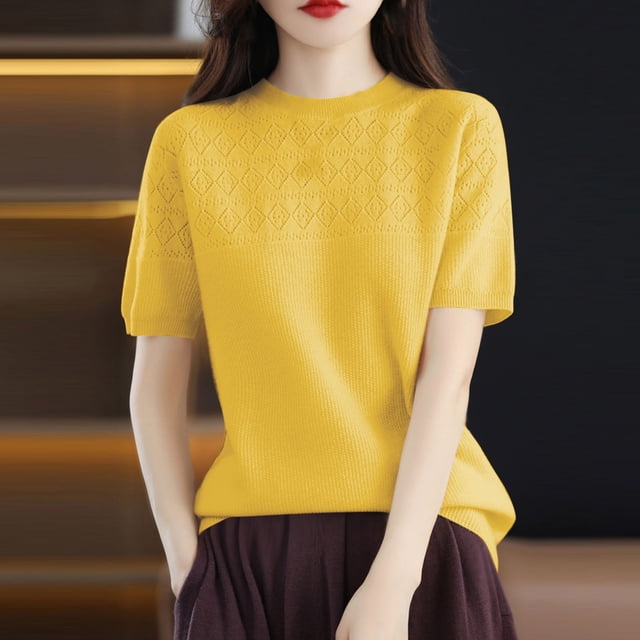Kayannuo T-Shirts Graphiques à Manches Courtes pour Femmes, Col Rond, Sans Capuche, Mode Automne