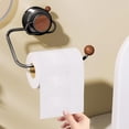 thumbnail image 2 of Bathroom Storage Organizer Toilet Paper Roll Rack Wall Mounted 180 Degree Rotation Easy Use for Bathroom Kitchen and Washroom Black, 2 of 8