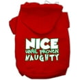 thumbnail image 4 of Christmas Pet, Dog  Cat Hoodie Screen Printed, "Nice Until Proven Naughty", 4 of 10