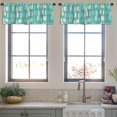 thumbnail image 4 of LALILO Kitchen Curtain Valance Nature Green Leaf Garden Summer Rod Pocket Window Curtain 52"x 18" Set of 2, 4 of 7