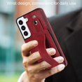 thumbnail image 2 of Design for Samsung Galaxy S22 5G Phone Case with Screen Protector Adjustable Wrist Strap Kickstand Credit Card Slot Slim Shockproof Hybrid Rugged Protective Cover for Women Men Girls 6.1 inch Red, 2 of 7