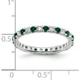 thumbnail image 5 of 14K White Gold Lab Grown Dia Si1/Si2 G H I & Cr Emerald Eternity Band (2 X 2.23) (Size 6.5) Made In India et0049-cem-050-65wlg, 5 of 5