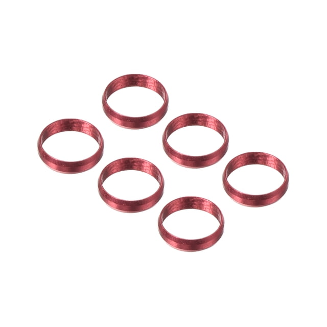 Uxcell Anneaux de Cible de Fléchettes, Accessoires en Aluminium - Lot de 6 (Rouge)