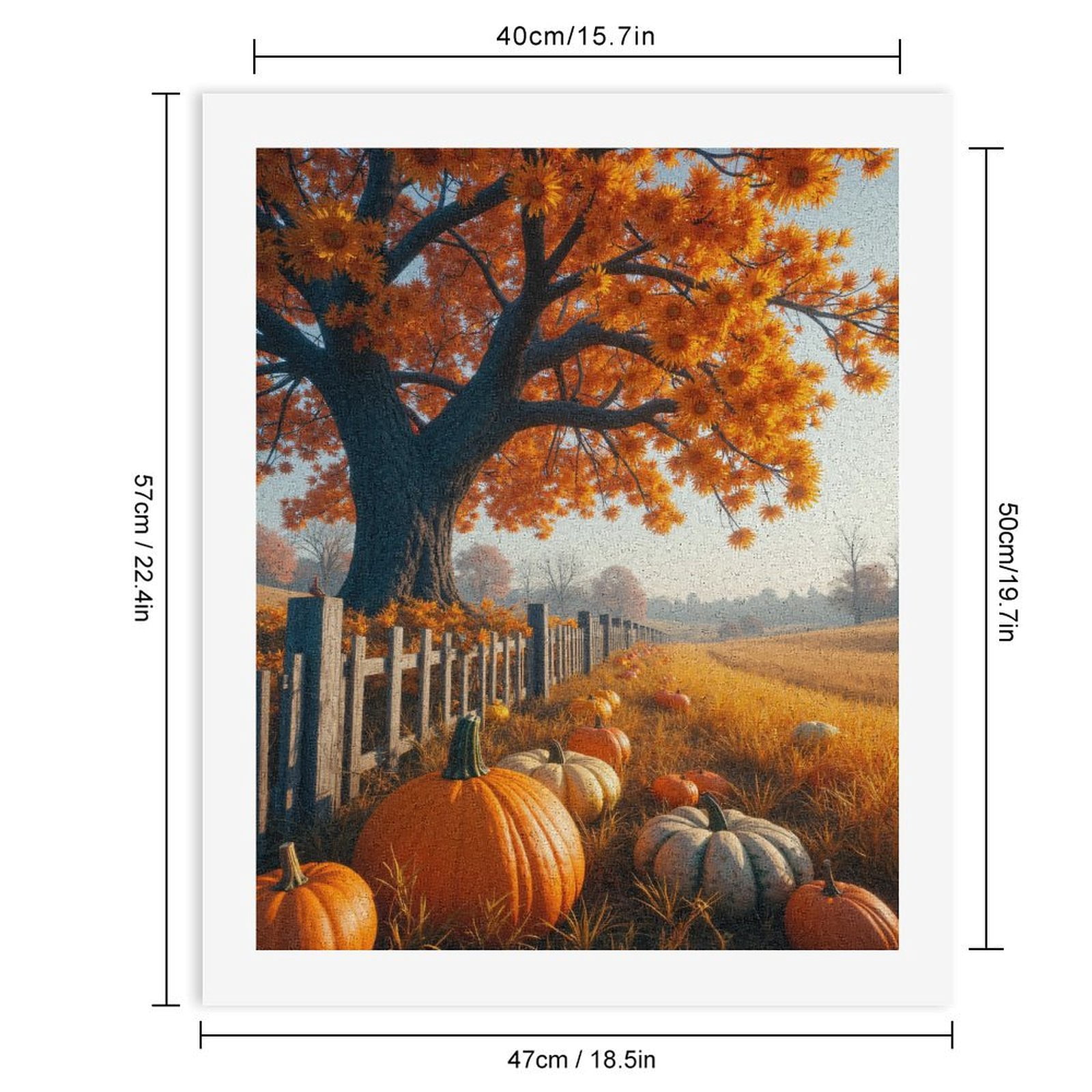 Paint by Numbers Kit for Adults, Autumn Harvest Scenic Landscape Paint by Numbers, Easy Paint by Numbers Kit for Adults Beginner, DIY Adult Paint by Number Kits on Canvas, Home Decor 12x16in