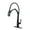 Black, variant on Wowow Single-Handle Pull-Out Sprayer Kitchen Faucet with Magnetic Docking Spray Head in Brushed Nickel