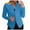 Blue, variant on Fsqjgq Women's 2024 Fall Blazer Jackets Business Casual Work Jacket Suit Open Front Cardigans Fully Lined Zipper Notch Cropped Work Jacket Suits Blue S
