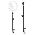 thumbnail image 4 of Soporte de escritorio para cámara, soporte de montaje con abrazadera en C ajustable para mesa con cabezal esférico giratorio de 360 grados para cámara DSLR, anillo de luz para video, 4 of 9