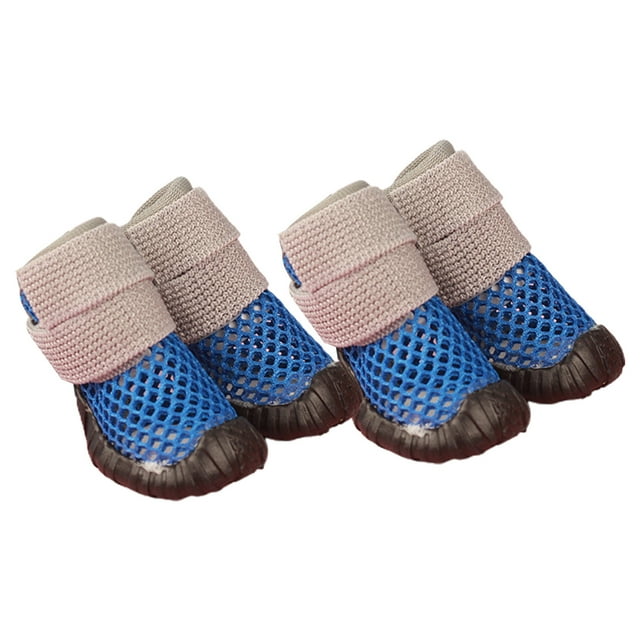 CSChome Pet Shoes Hollow Out Pet Shoes Breathable Fastener Fixing -slip Net Summer Rain Accessories