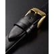 thumbnail image 4 of Correa de Cuero Uxcell, Correa de Reloj de Cuero Lisa y Plana para Hombres y Mujeres, Negro, Tono Dorado 18mm, 4 of 7