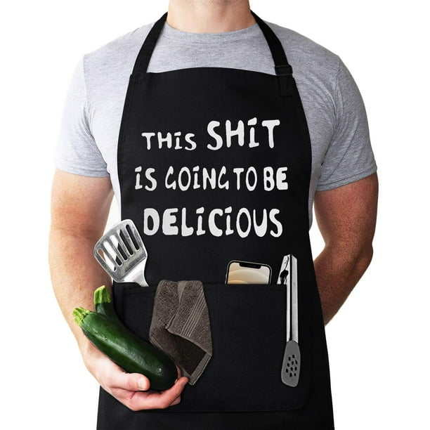 LYLPYHDP Delantales para Hombres Delantal para Hombres Delantales Divertidos para Hombres Regalo de cumpleaños para Esposo Perfecto para Cocina Cocinar Barbacoa Hornear Regalos para Esposo Día del Pad