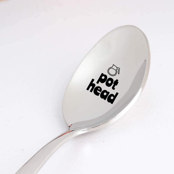 Friend Gift for Her - Pot Head Spoon Gift for Mom Dad | Funny Coffee Lovers Gift | Christmas/Thanksgiving/Birthday Gift for Co Worker/Friends/BFF