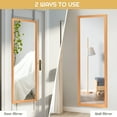 Costway Door Wall Mounted FullLength Mirror in Living Room, Golden