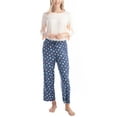 thumbnail image 6 of Goodnight Kiss Women's Fall Fable Pajama Set, Butter Knit 3/4 Sleeve and Capri Pant, Cream/Coffee Mugs, M, 6 of 7