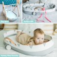 thumbnail image 2 of Vesta Baby Cotton Rope Portable Moses Baby Changing Basket Set - Unisex - Boho Gray & White, 2 of 3