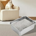 thumbnail image 4 of Cat Litter Box With High Sides - Never Absorbs Odor, Stains or Rusts, Easy Clean - Non Stick Smooth Surface For Cats, 4 of 4