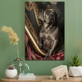 thumbnail image 2 of Neapolitan Mastiff Cute Dog Harp Stretched Canvas Size 8x12 – Retro Neapolitan Mastiff Dog Batter in Action With Harp for Themed Living Room, 2 of 5