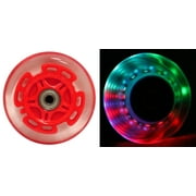 LED SCOOTER WHEELS ABEC9 BEARINGS for RAZOR SCOOTERS 100mm LIGHT UP Red 2-pack