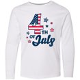 thumbnail image 3 of Inktastic 4th of July with Striped Stars Long Sleeve Youth T-Shirt, 3 of 5