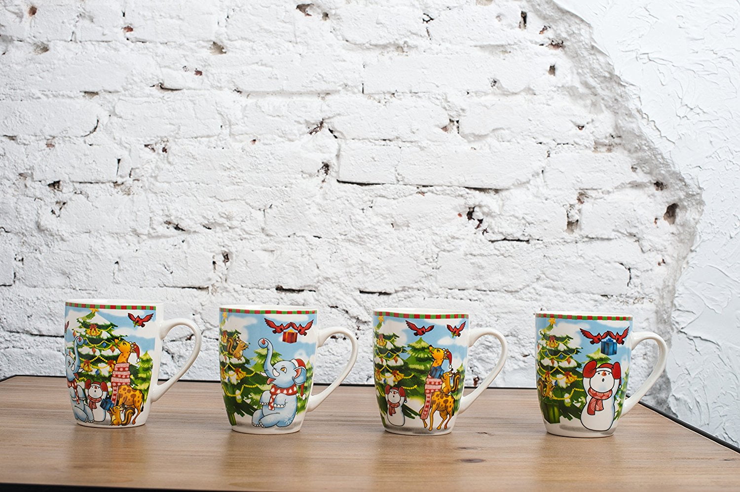 All For You X976 Christmas New Bone China Mug with Christmas Gift Prints Santa, snow man,... by All For You Home