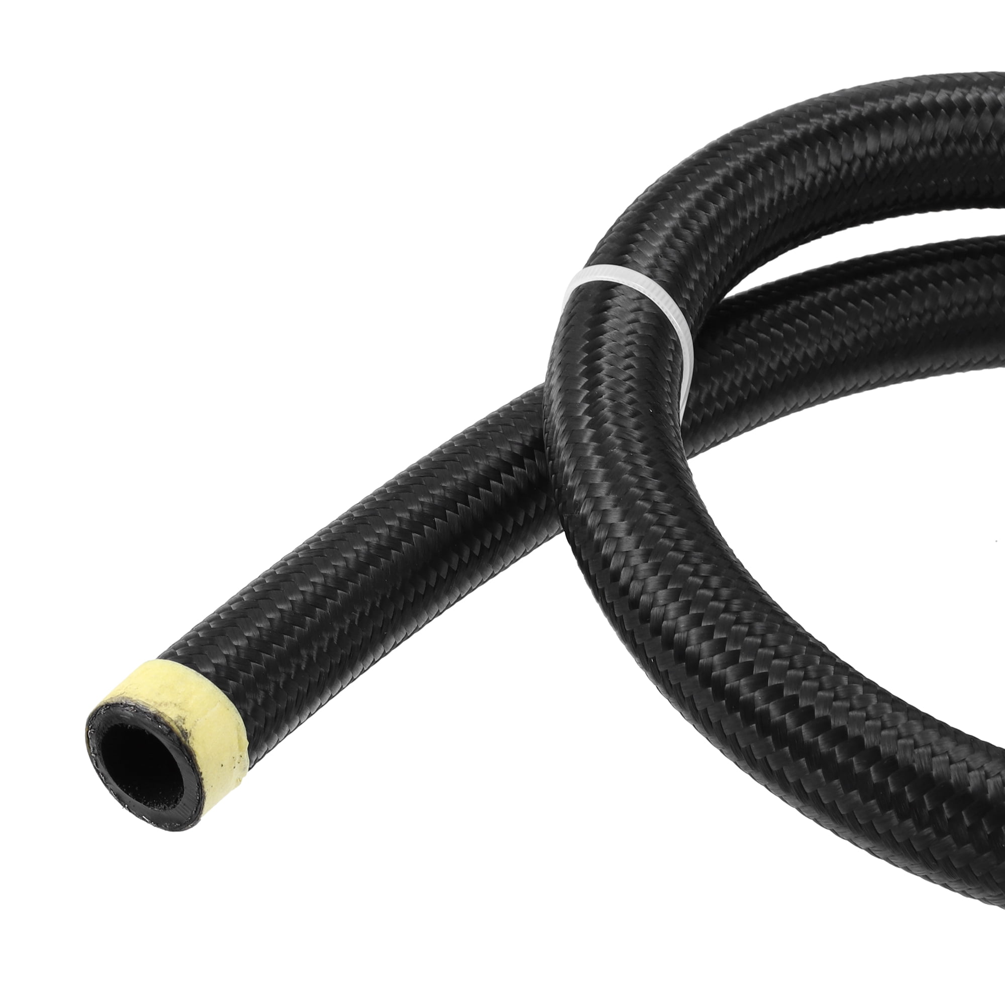 Unique Bargains 3ft 12AN Fuel Hose AN12 Universal Car Braided Nylon Stainless Steel CPE Oil Fuel Gas Line Hose Black