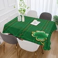 thumbnail image 5 of Coolnut Saint Patrick Clover Plaid Tablecloth Rectangle Colorful Table Cloth Large Square Table Cover for Dining Kitchen Party 54"x54" Decor Gift, 5 of 7
