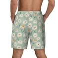 thumbnail image 4 of Haiem Daisies Flowers Mens Swim Trunks with Compression Liner 2 in 1 Swimming Shorts Stretch Swimwear Quick Dry,Board Shorts-XX-Large, 4 of 9