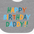 thumbnail image 4 of Inktastic Happy Birthday Daddy Boys or Girls Baby Bib, 4 of 4