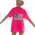 thumbnail image 4 of Blusas de Manga Corta Casuales para las Mujeres Verano Cuello Redondo Moda Impresa Blusa, Top Ligero para el Hogar Y Diario, 4 of 7