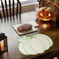 thumbnail image 5 of HongMinWen Fall Thanksgiving Pumpkin Placemats, Fall Autumn Table Decorations Indoor, Farmhouse Harvest Pumpkins Table Round Placemats for Party Kitchen Dinning, 5 of 6