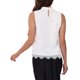 thumbnail image 3 of INSPIRAR CHIC Blusa Elegante Sin Mangas con Cuello Halter y Botones con Encaje XS Blanca, 3 of 6