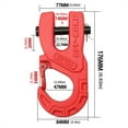thumbnail image 4 of 3/8Inch Winch Hook 31967lbs Load 10T Winch Hoo Clevis Clip Hook Vehicle Recovery, 4 of 8