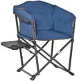 thumbnail image 2 of Outsunny Outdoor Director Chair, Folding Camping Chair with Thick Padded, Side Table and Heavy Duty Frame for Camping, Picnic, Beach, Hiking, Blue, 2 of 9
