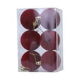 thumbnail image 3 of Kumdkd 6-Pack Flocked Velvet Christmas Ornament Balls, 2.4 inch Brown Xmas Tree Decorations with Metal Hanging Loops, Plastic Foam Core Holiday Decor for Indoor Tree, Door, and Fireplace, 3 of 4