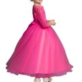 thumbnail image 5 of Prom Dresses for Girls Size 3-12 Toddlers Kids Elegant Lace Long Sleeve Crewneck Solid High Waisted A-Line Layered-Tulle Graduation Dress, 5 of 5