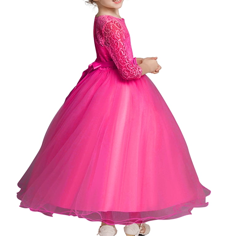 Prom Dresses for Girls Size 3-12 Toddlers Kids Elegant Lace Long Sleeve Crewneck Solid High Waisted A-Line Layered-Tulle Graduation Dress - Walmart.com Prom Dresses for Girls Size 3-12 Toddlers Kids Elegant Lace Long Sleeve Crewneck Solid High Waisted A-Line Layered-Tulle Graduation Dress - Walmart.com