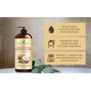 Handcraft Blends Fractionated Coconut Oil for Skin, Hair and Body, Premium Grade Carrier Oil, 16 oz