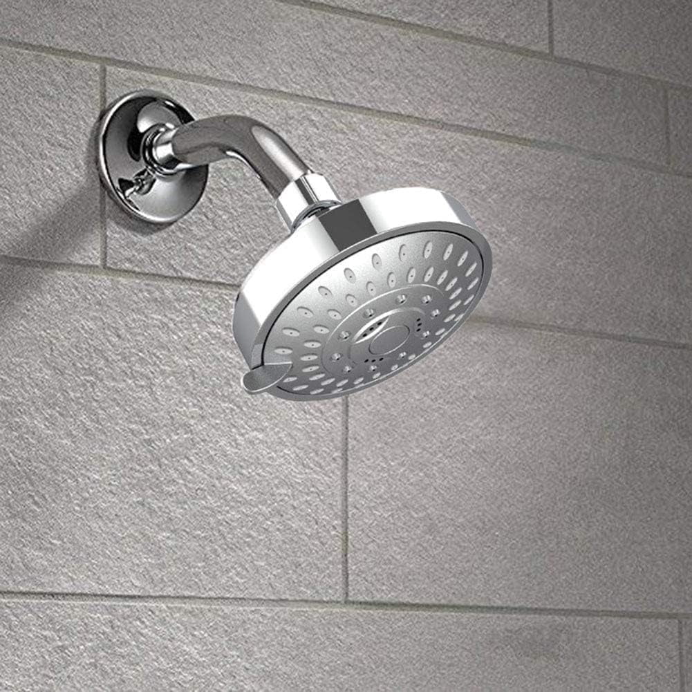 Shower Nozzle Shower Head, High Pressure Rain Fixed Showerhead Rainfall 5-Setting with Adjustable Metal Swivel Ball Joint