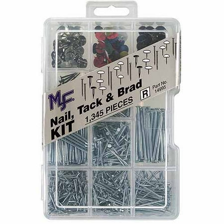 Midwest Fastener Corp Nail, Tack and Brad Assortment Kit