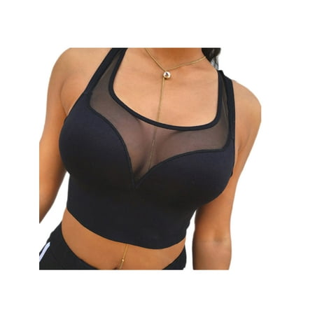 

Women Yoga Bra Ladies Padded Sport Gym Running Fitness Push Up Bra Crop Top