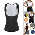 thumbnail image 6 of Sweat Body Shaper Zipper Vest Sports Workout White_S M, 6 of 8