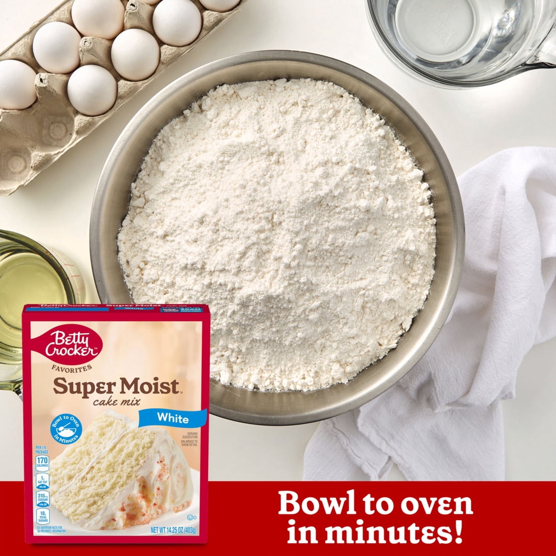 (12 pack) Betty Crocker Favorites Super Moist White Cake Mix, 14.25 oz