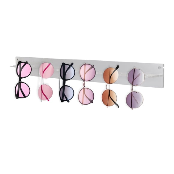 Organizador de gafas de sol de acrílico único para colgar, soporte de exhibición de gafas para estante de entrada claro