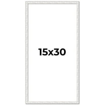 15x30 Frame White Real Wood Picture Frame Width 0.75 inches | Interior Frame Depth 0.5 inches |