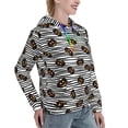 thumbnail image 6 of Picia Haloween Pumpkins Pattern Casual Women's Hoodie, Hooded Sweatshirt with Kangaroo Pocket, Comfortable Pullover with Eye-catching Drawstrings-X-Large, 6 of 7