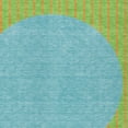 thumbnail image 5 of HomeRoots 597178 8 x 10 ft. Lime Green & Blue Striped Washable Indoor & Outdoor Rectangle Area Rug, 5 of 5