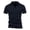Navy, variant on Men's Deep V Neck Short Sleeved T Shirt Cotton Elastic Bottoming Shirt Small Stand Up Collar In Summer,L